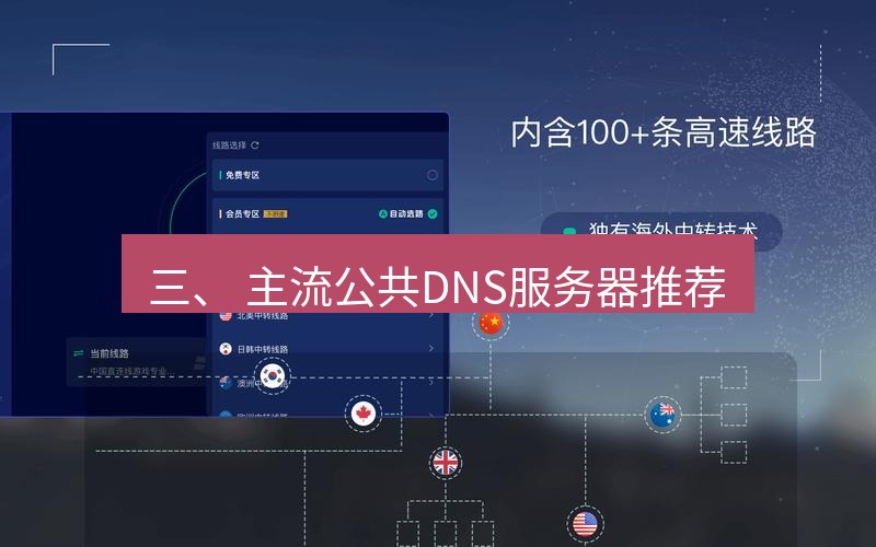 快连VPN 三、 主流公共DNS服务器推荐